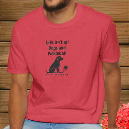 Dogs and Pickleball: Unisex Softstyle T-Shirt