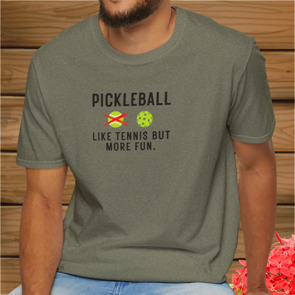 Like Tennis But More Fun: Pickleball Unisex Softstyle T-Shirt