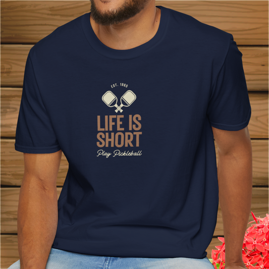 Life is Short: Pickleball Unisex Softstyle T-Shirt