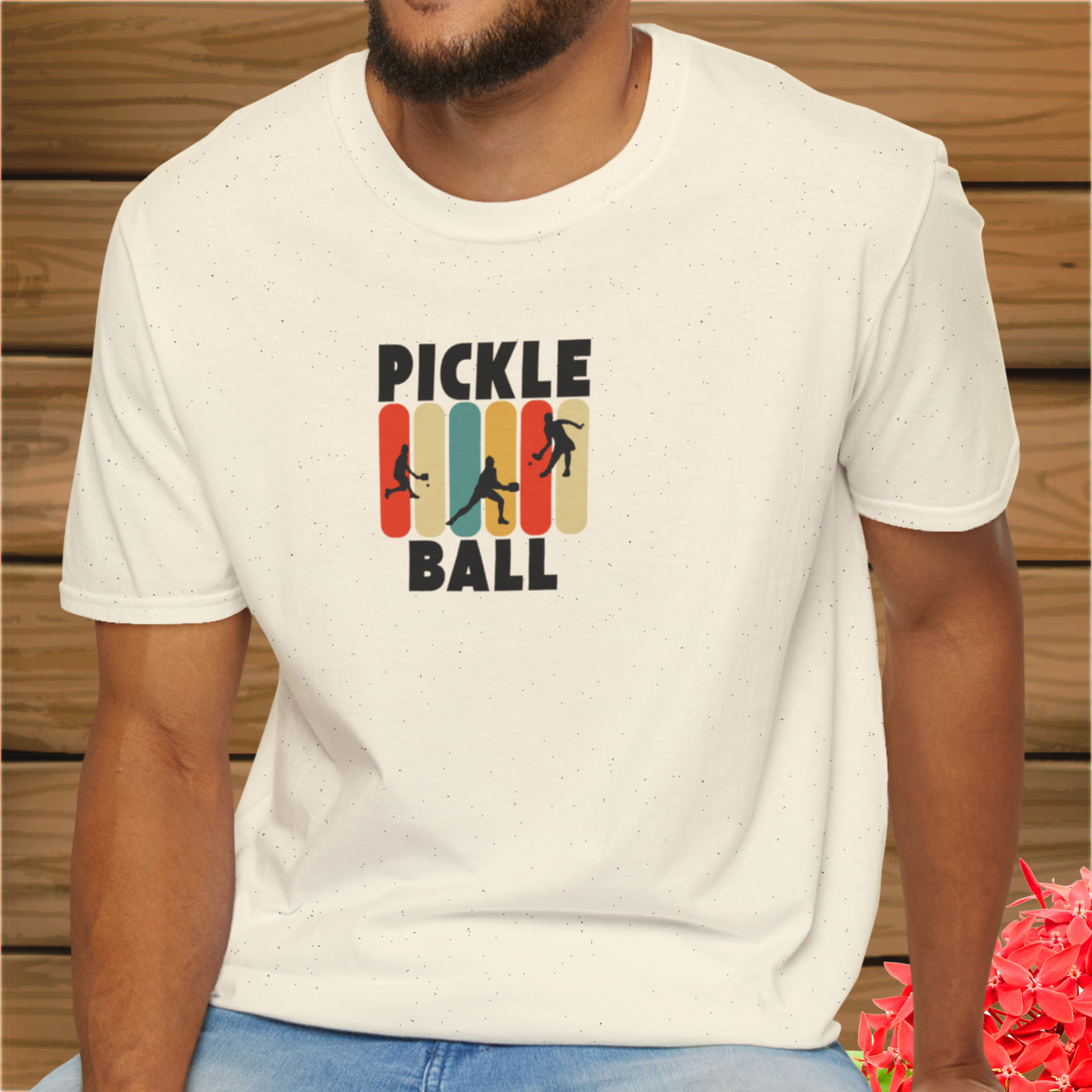 Pickleball Shadow Figures: Unisex Softstyle T-Shirt