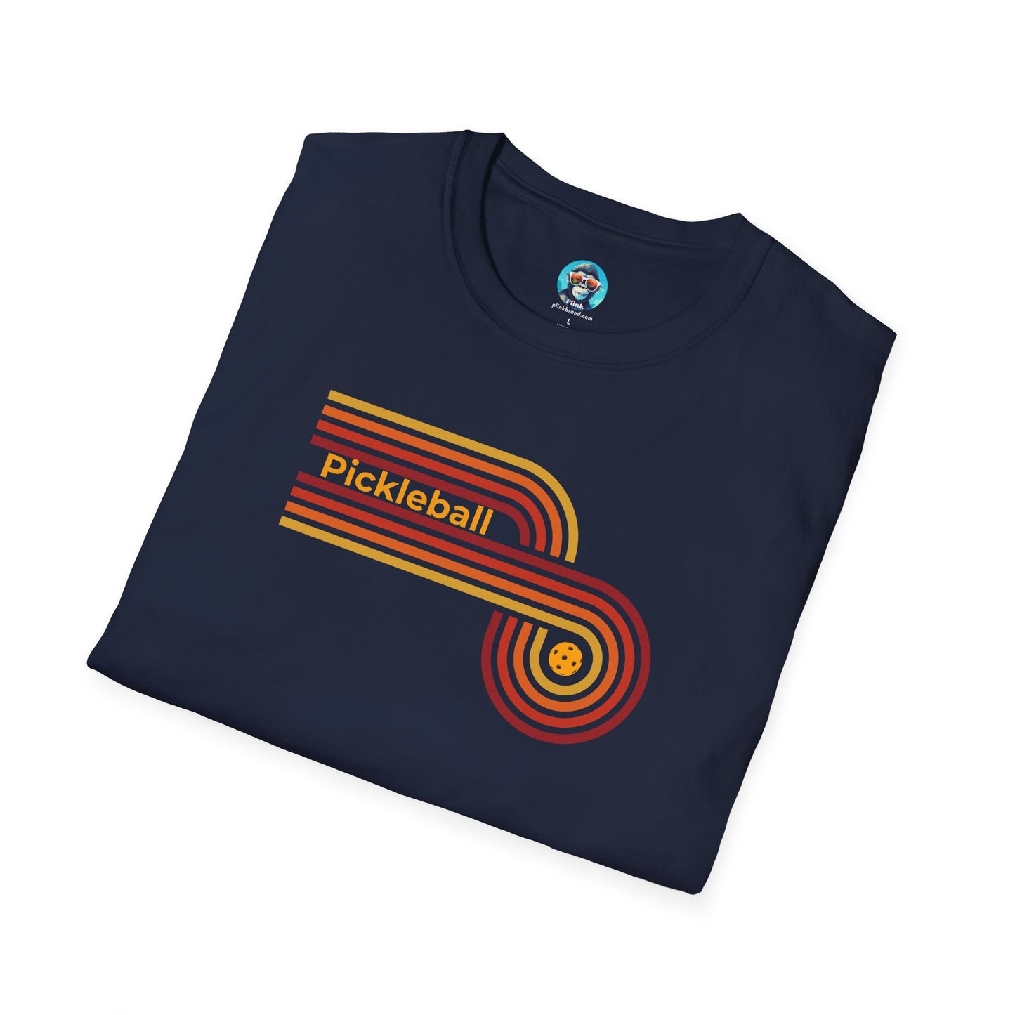 Pickleball Retro Circle: Unisex Softstyle T-Shirt