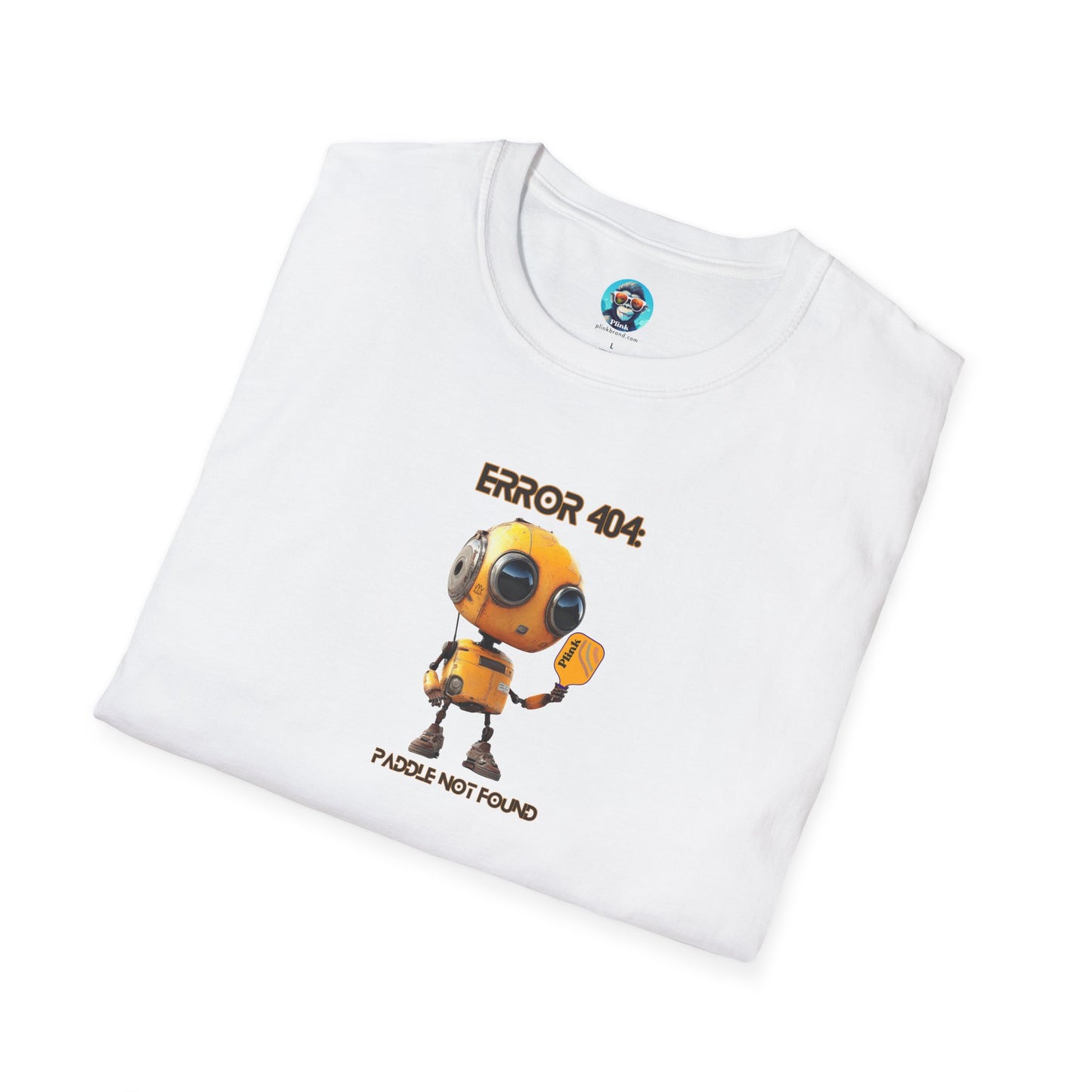 Paddle Not Found Pickleball Robot: Unisex Softstyle T-Shirt