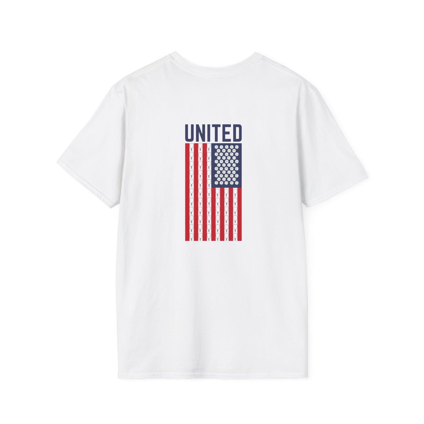 United Pickleball Front and Back: Unisex Softstyle T-Shirt