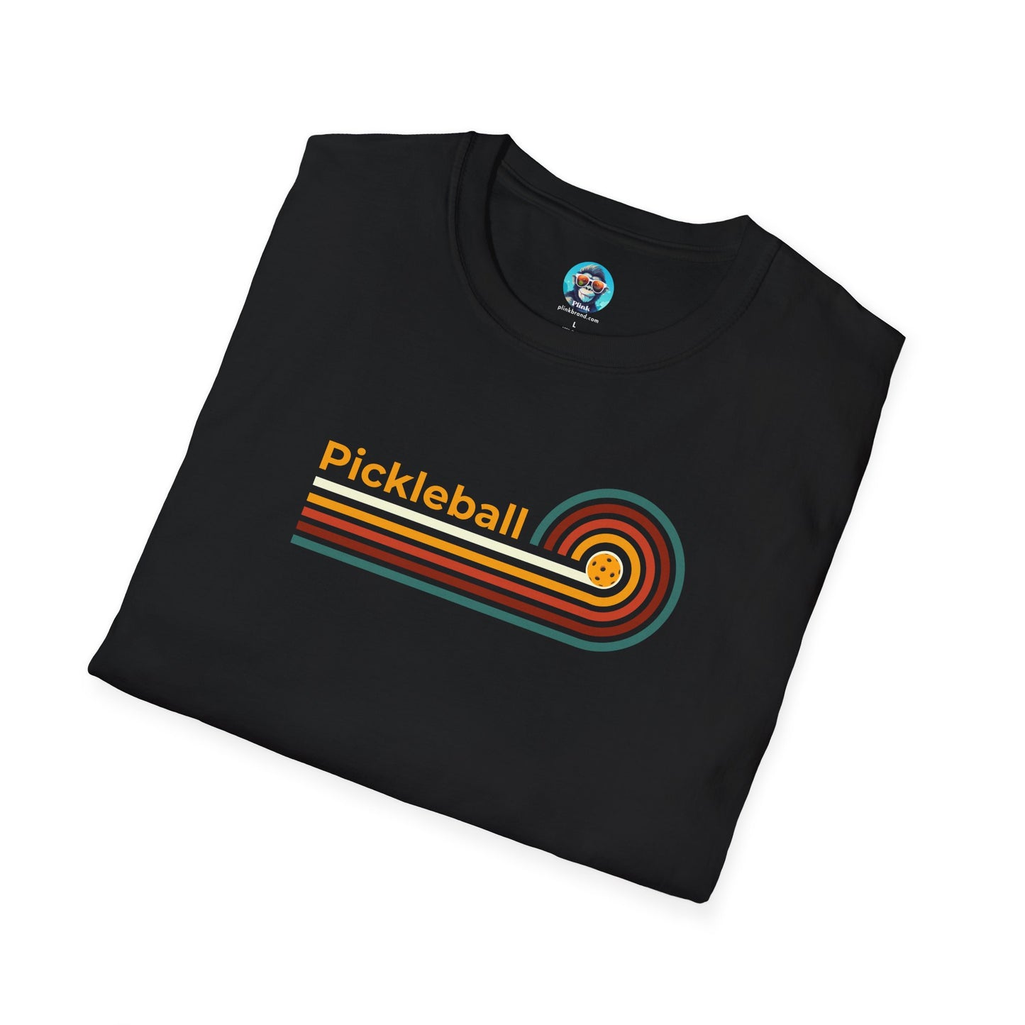 Pickleball Retro Swirl: Unisex Softstyle T-Shirt