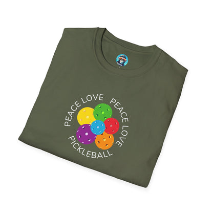 Peace Love Pickleball: Unisex Softstyle T-Shirt