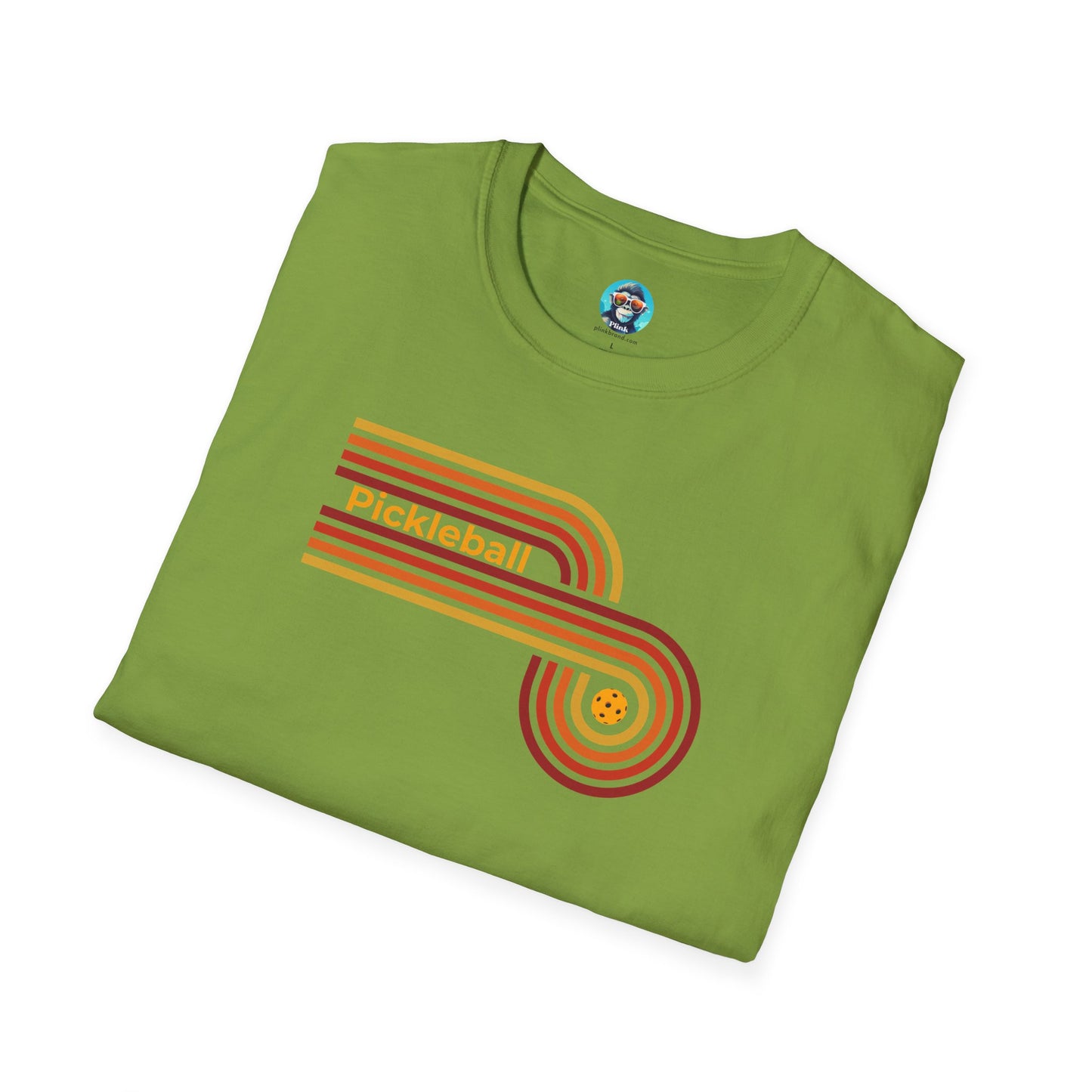 Pickleball Retro Circle: Unisex Softstyle T-Shirt