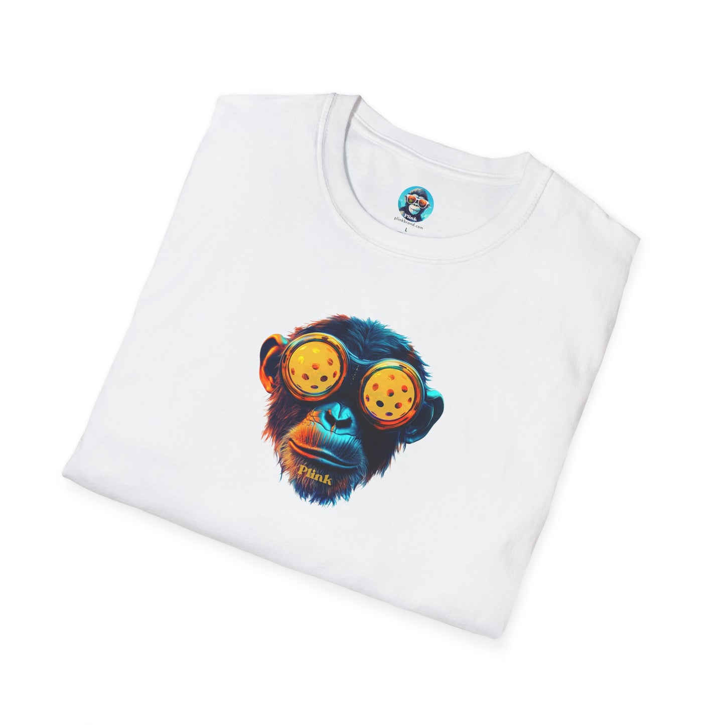 BladeZ the Chimp: Pickleball Unisex Softstyle T-Shirt