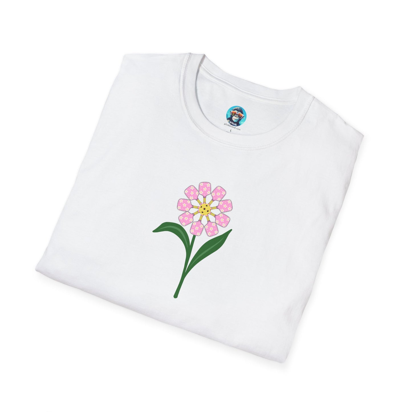 Pickleball Paddle Flower: Unisex Softstyle T-Shirt