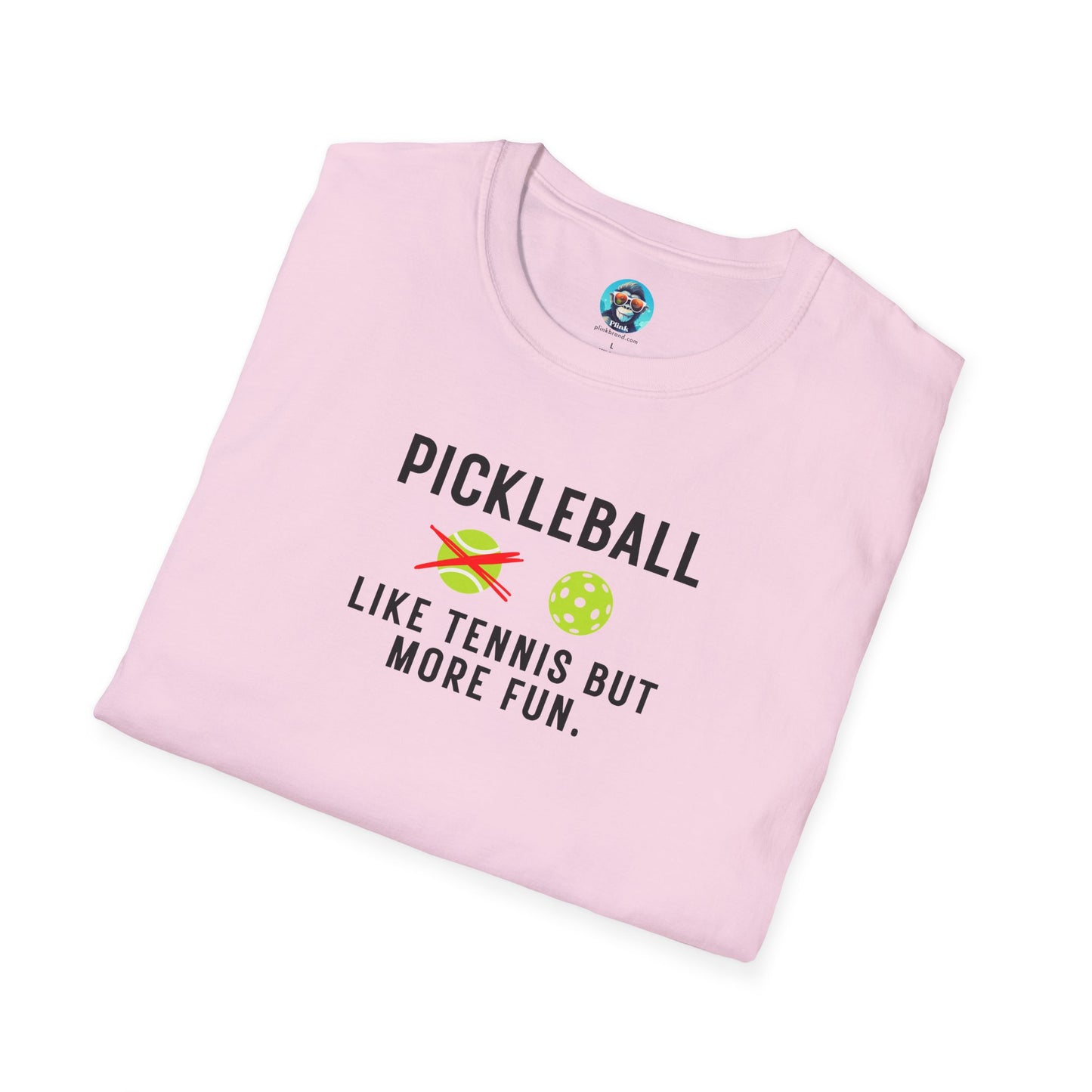 Like Tennis But More Fun: Pickleball Unisex Softstyle T-Shirt