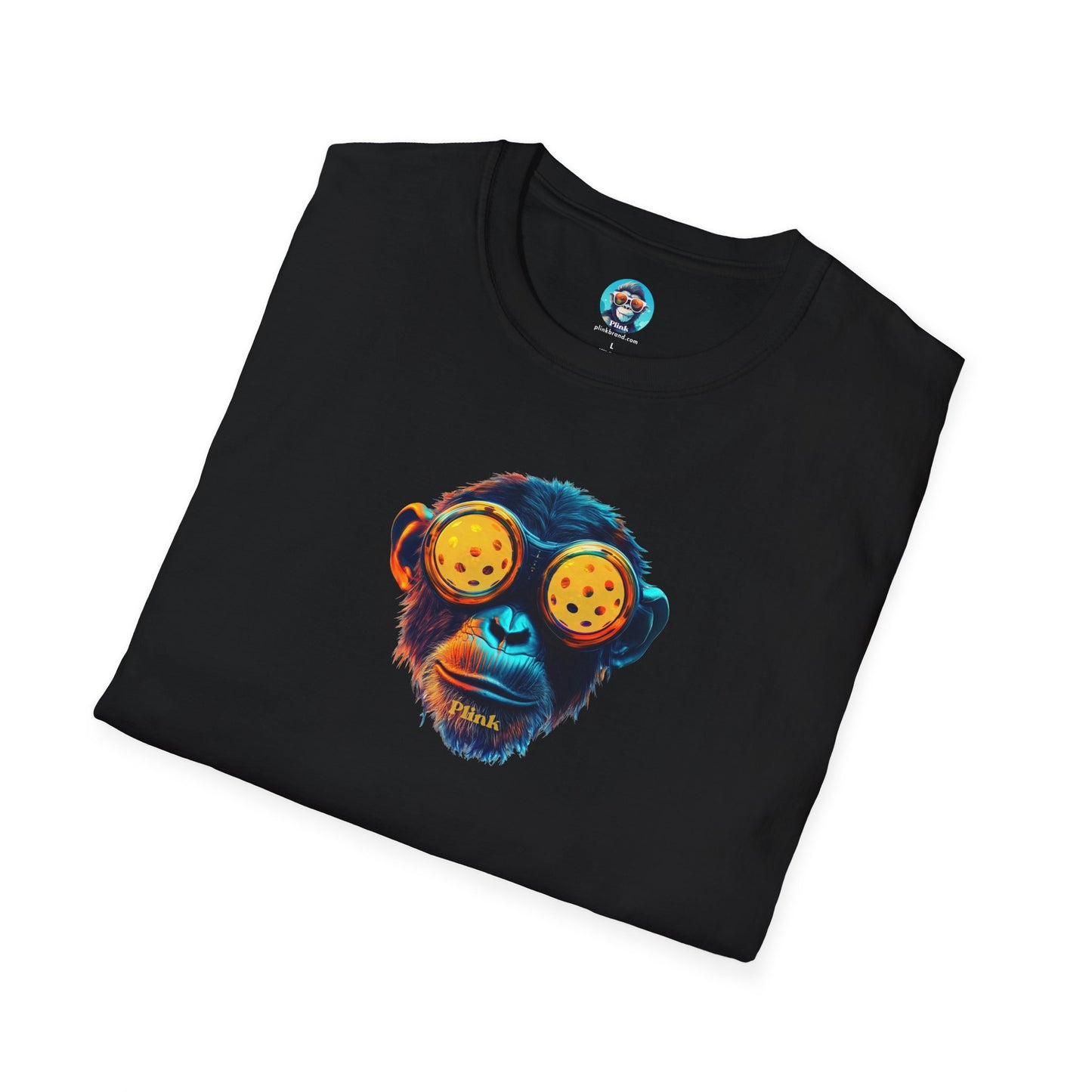 BladeZ the Chimp: Pickleball Unisex Softstyle T-Shirt