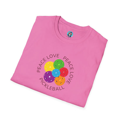 Peace Love Pickleball: Unisex Softstyle T-Shirt