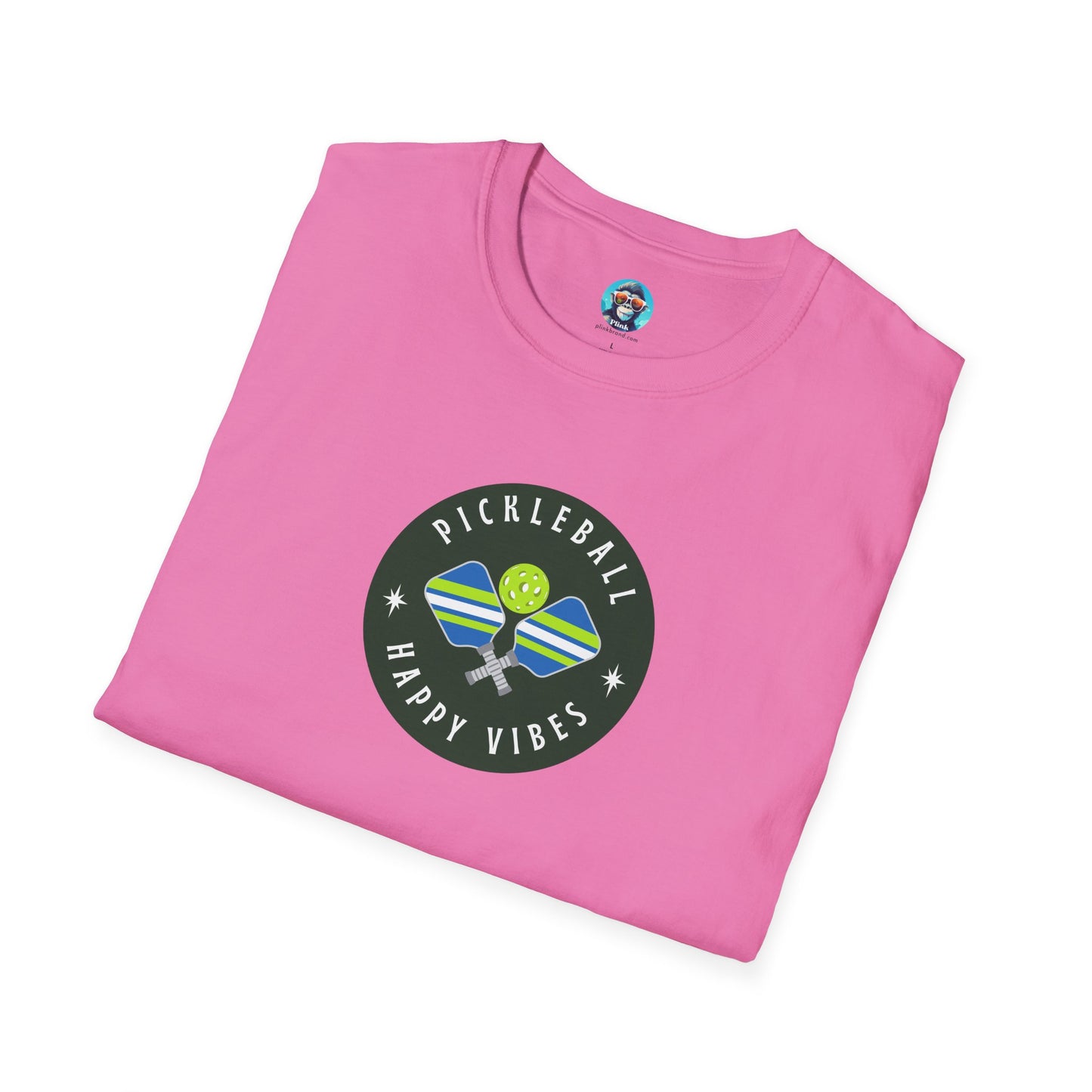 Happy Vibes: Pickleball Unisex Softstyle T-Shirt