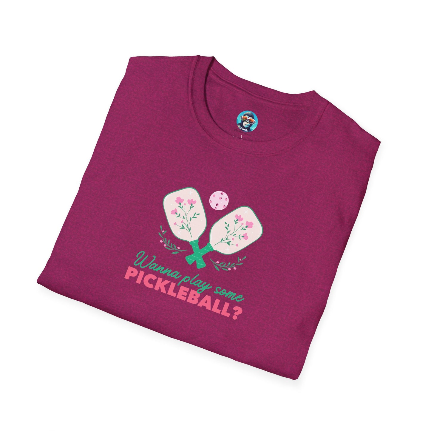 Wanna Play Some Pickleball?: Unisex Softstyle T-Shirt