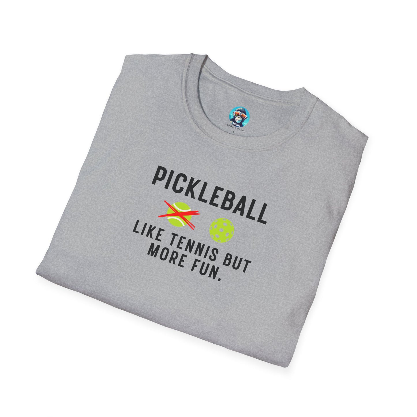 Like Tennis But More Fun: Pickleball Unisex Softstyle T-Shirt