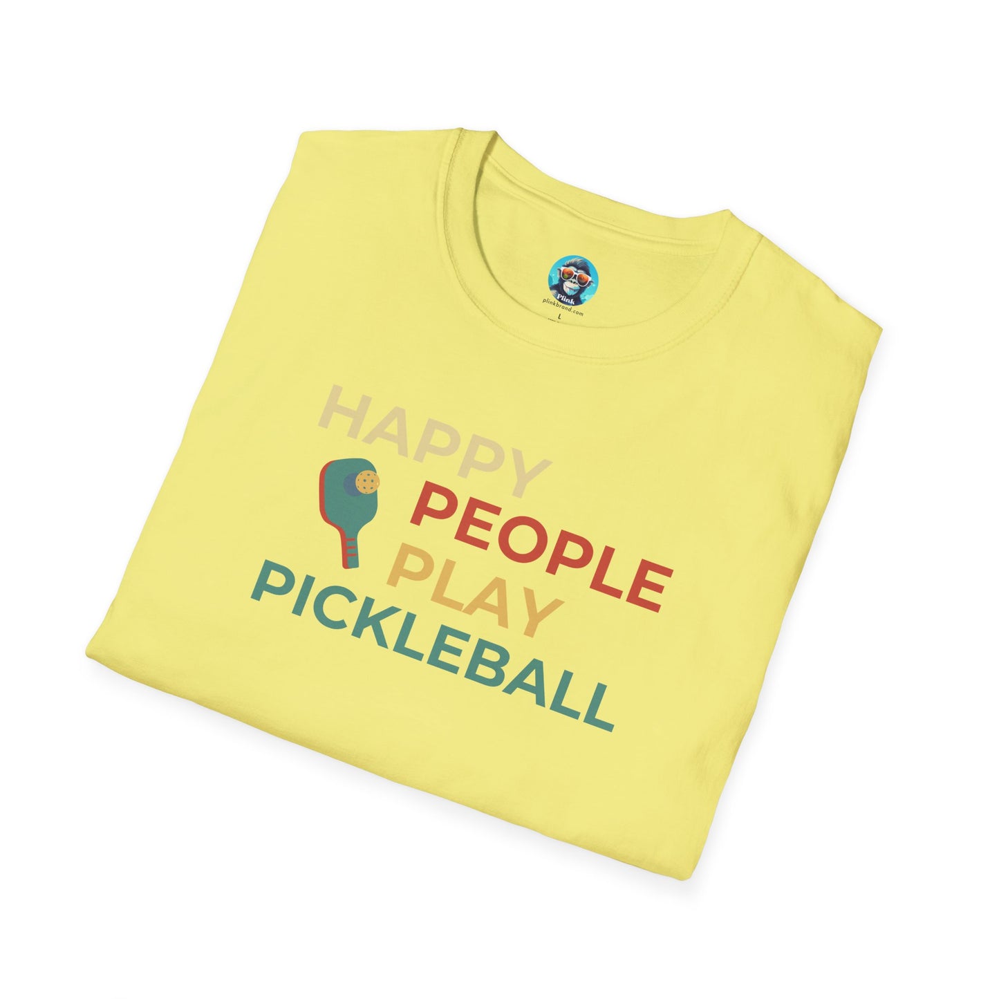 Happy People Play Pickleball: Unisex Softstyle T-Shirt