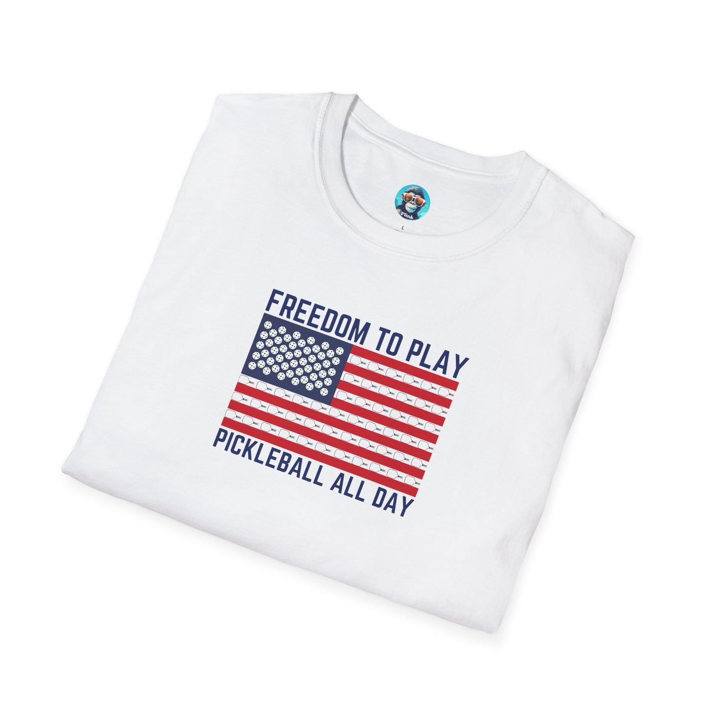 Freedom to Play Pickleball All Day: Unisex Softstyle T-Shirt