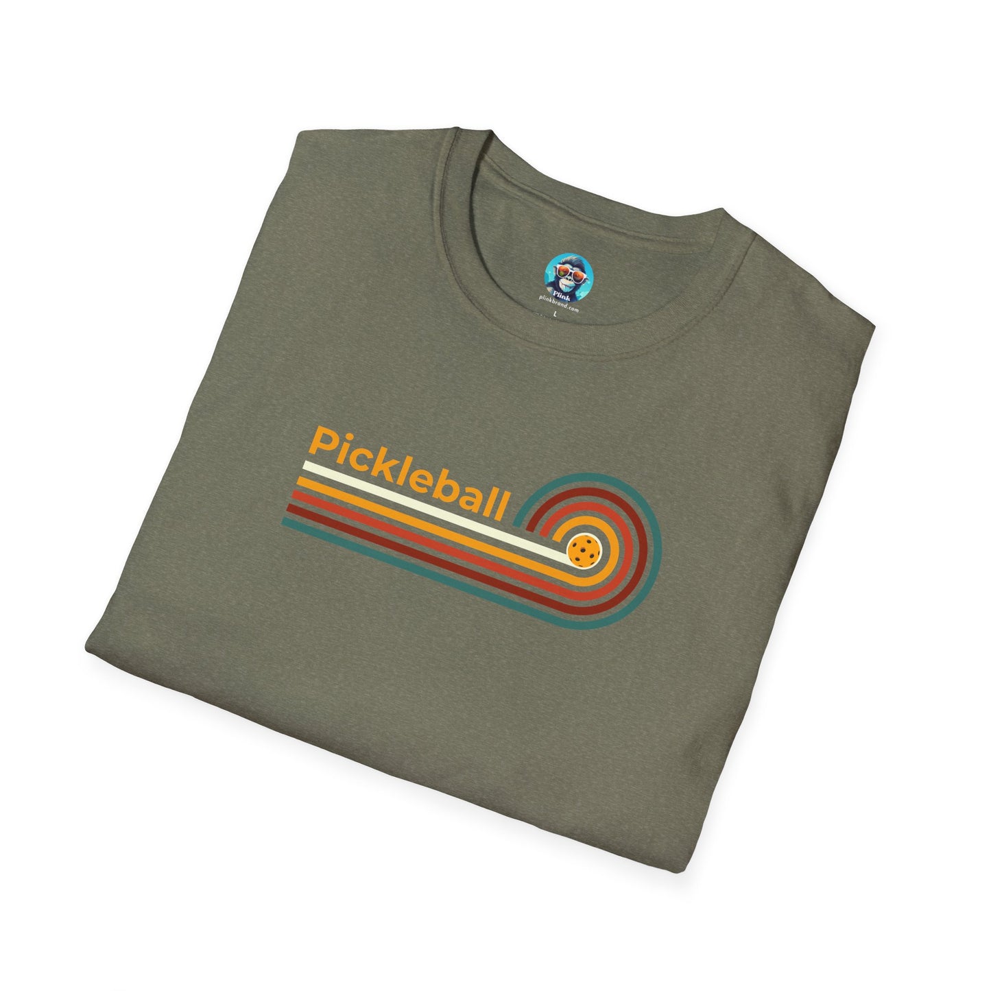 Pickleball Retro Swirl: Unisex Softstyle T-Shirt