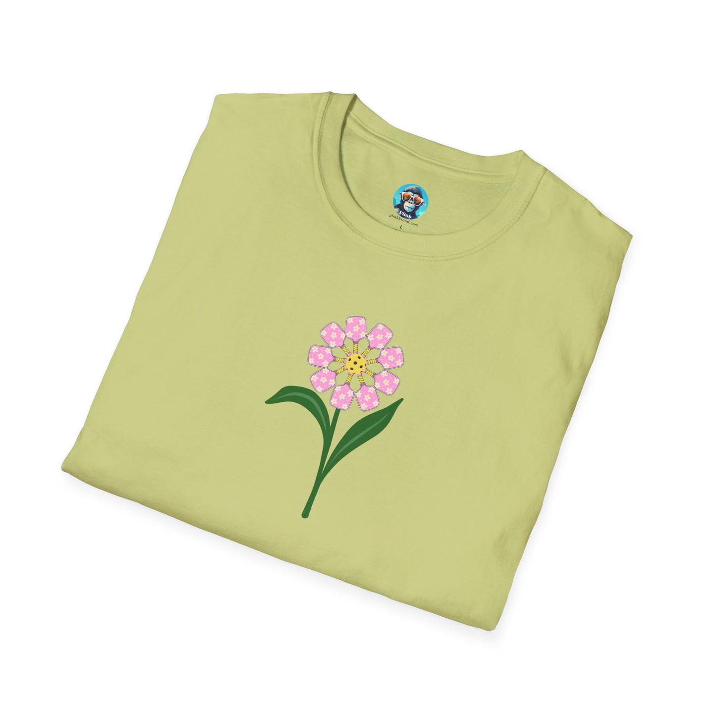 Pickleball Paddle Flower: Unisex Softstyle T-Shirt