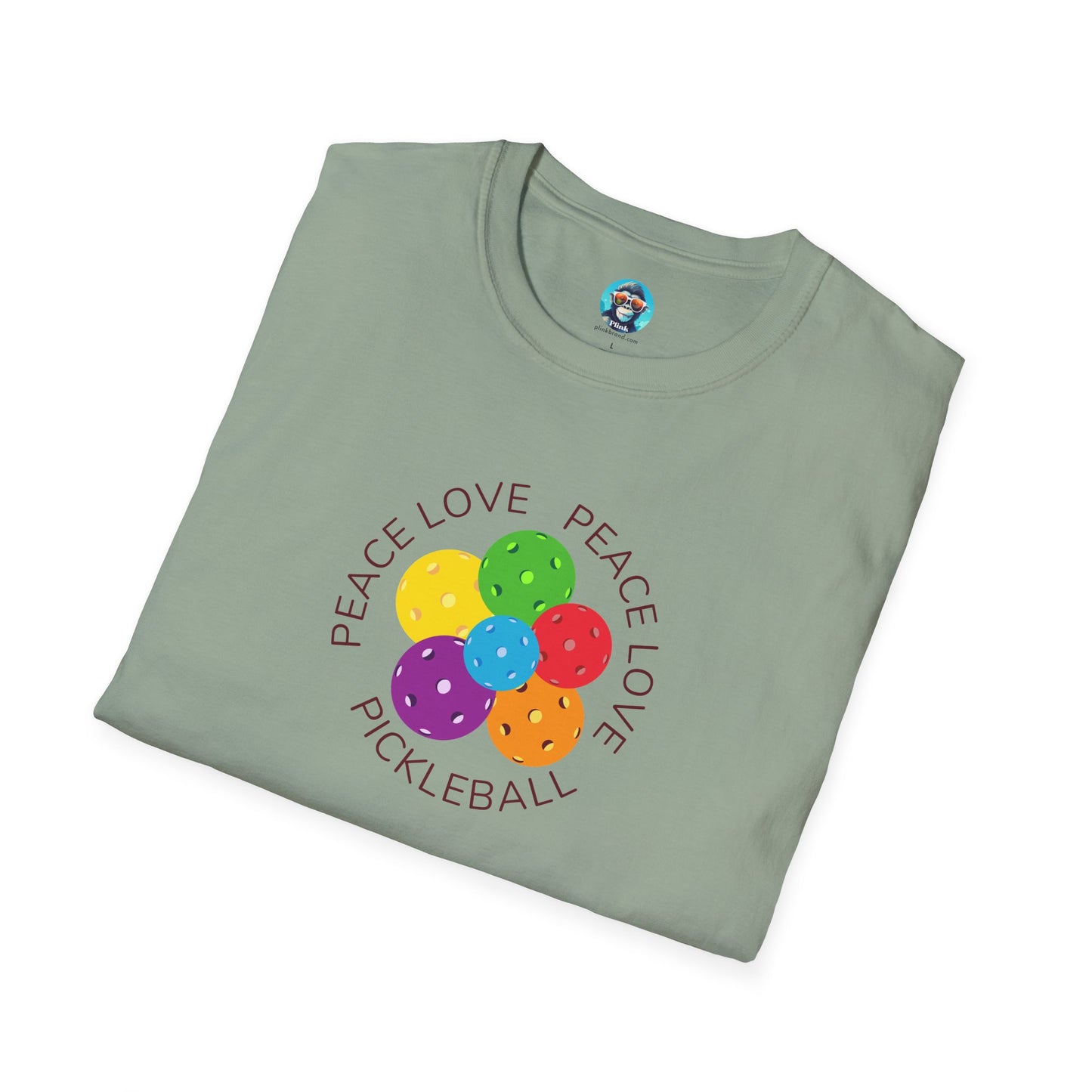 Peace Love Pickleball: Unisex Softstyle T-Shirt