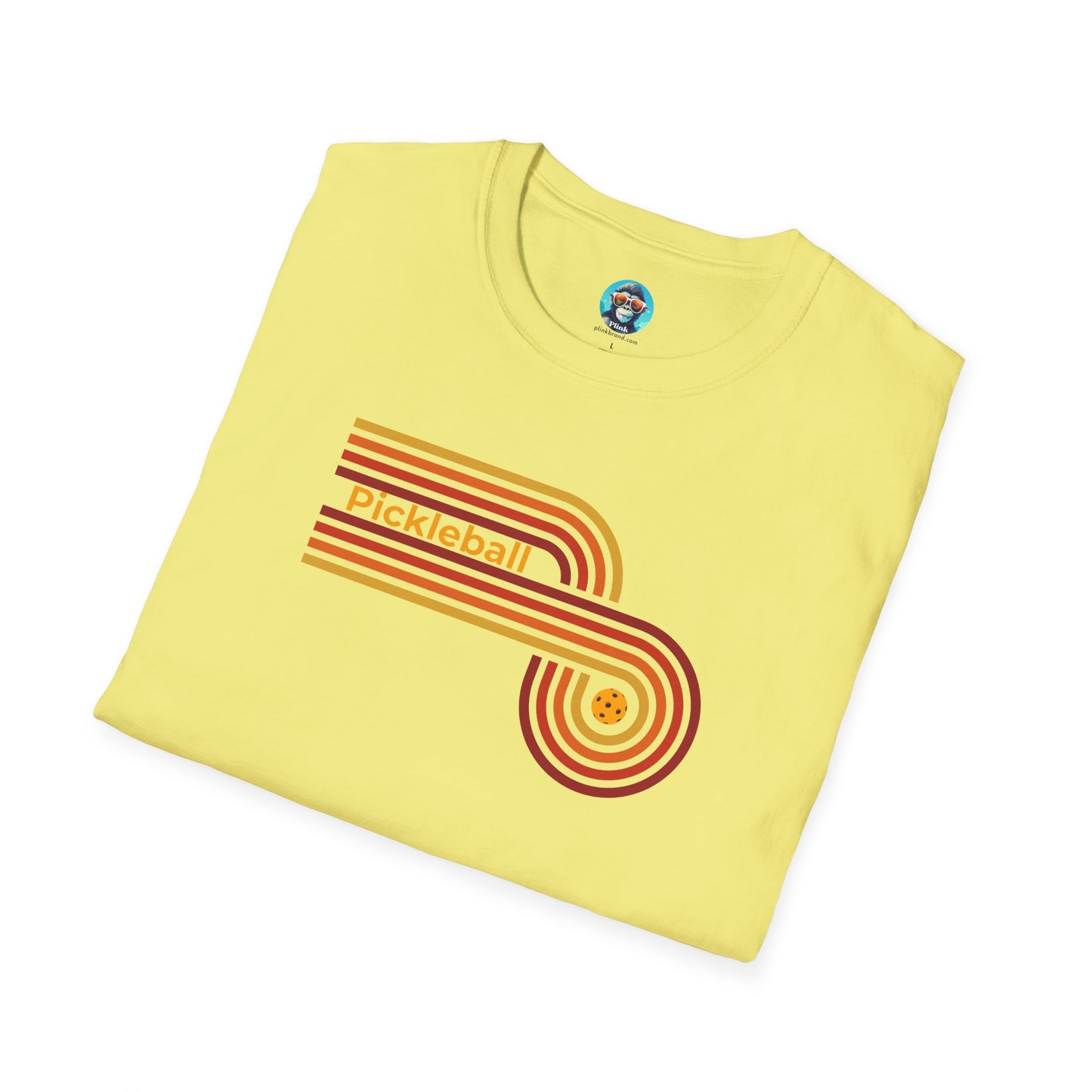 Pickleball Retro Circle: Unisex Softstyle T-Shirt