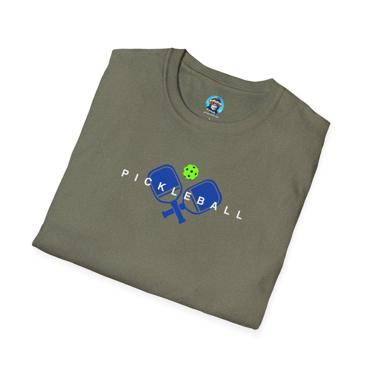 Blue Pickleball Paddles: Unisex Softstyle T-Shirt