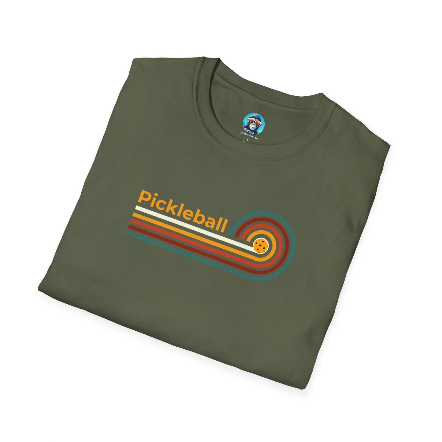 Pickleball Retro Swirl: Unisex Softstyle T-Shirt