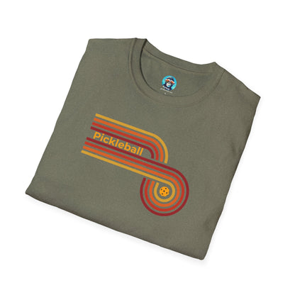 Pickleball Retro Circle: Unisex Softstyle T-Shirt