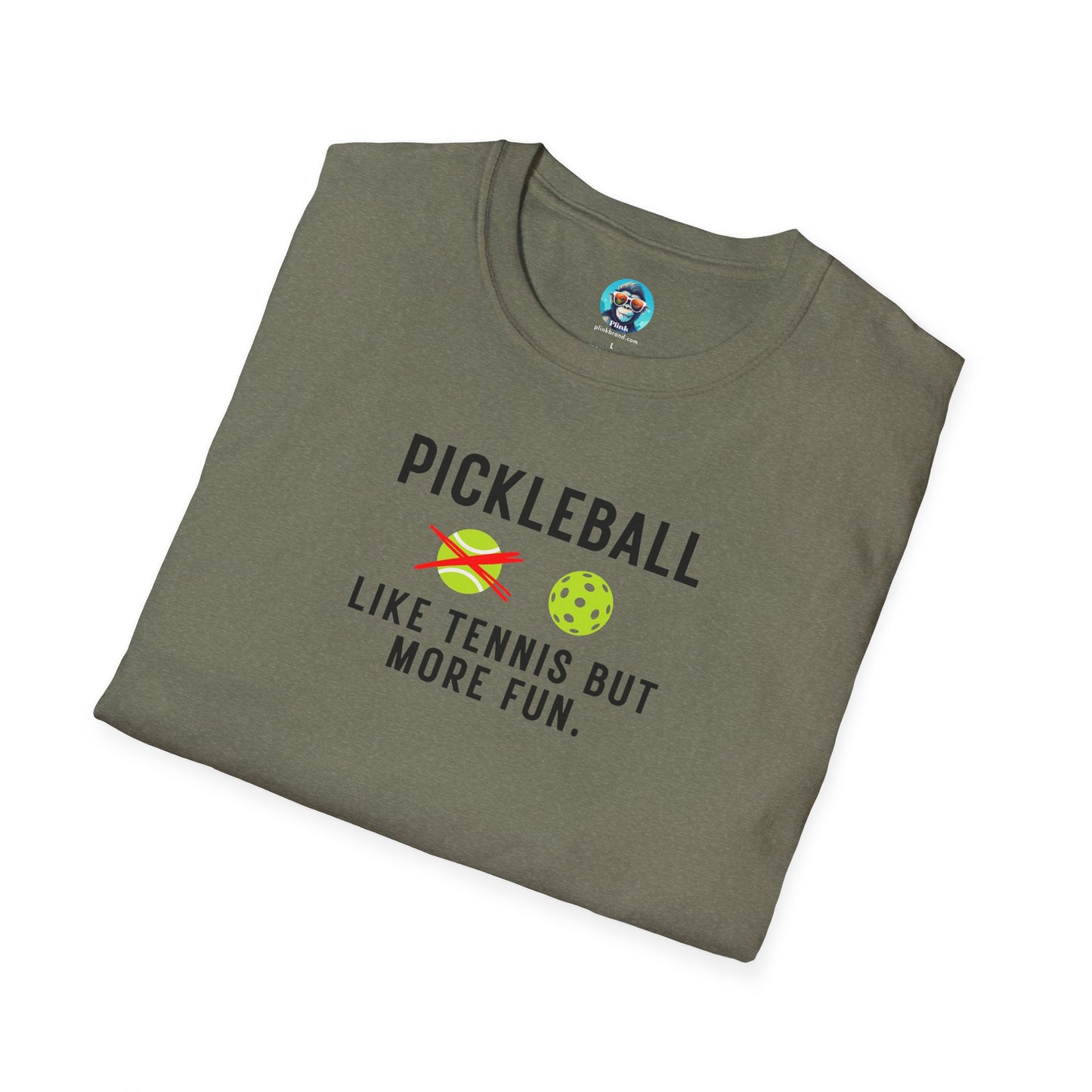 Like Tennis But More Fun: Pickleball Unisex Softstyle T-Shirt